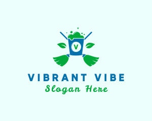 Natural Sanitation Cleaning logo design