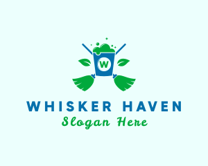 Natural Sanitation Cleaning logo design