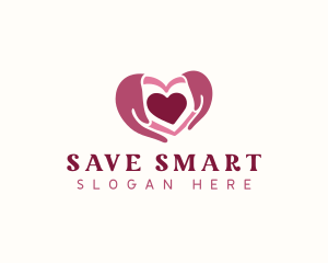 Save - Hands Heart Love logo design