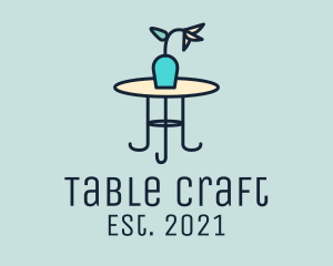 Table - Flower Vase Table logo design