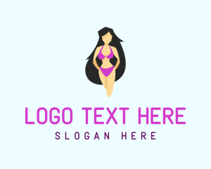 Hair - Sexy Lingerie Woman logo design