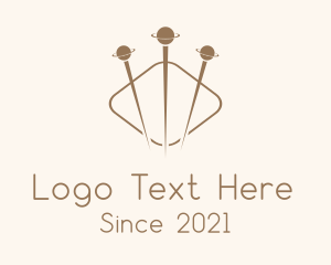 Yogi - Planet Acupuncture Needle logo design