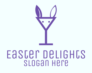 Rabbit Martini Glass logo design