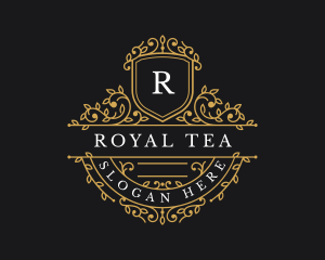 Floral Royal Shield logo design