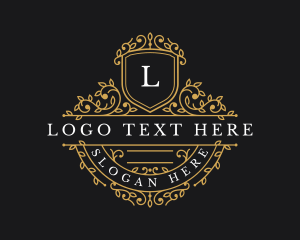 Luxury - Floral Royal Shield logo design
