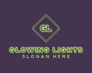 Glowing Futuristic Tech  logo design