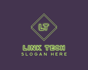 Neon Futuristic Tech  logo design