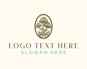 Fungi - Whimsical Mushroom Plant logo design