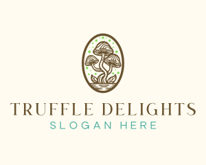 Truffle - Whimsical Mushroom Plant logo design