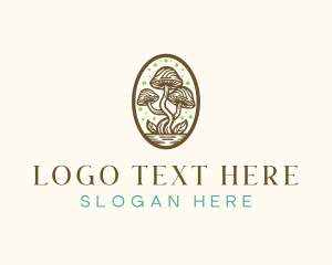 Leaves - Whimsical Mushroom Plant logo design