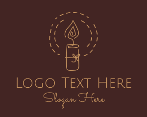 Spiritual - Candle Light Gift logo design