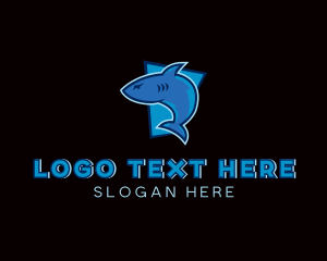 Streamer - Shark Gaming Fish logo design
