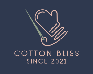 Cotton - Knitting Cotton Glove logo design