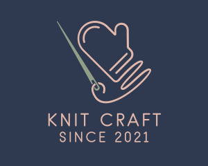 Knit - Knitting Cotton Glove logo design