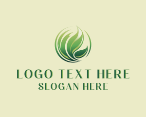 Vegan - Botanical Leaf Spa logo design