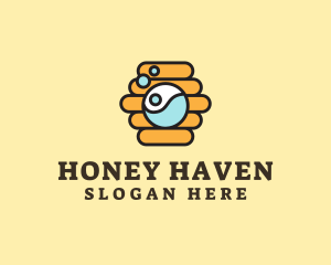 Honey Beehive Laundry logo design