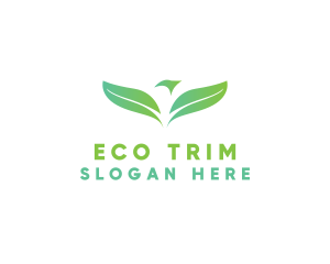 Eco Bird Leaf logo design