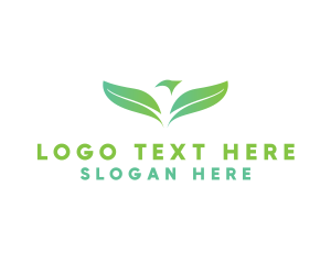 Green - Eco Bird Leaf logo design