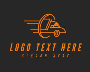 Delivery - Orange Trucking Business logo design