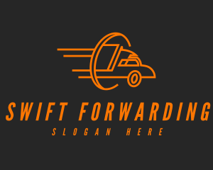 Orange Trucking Business logo design