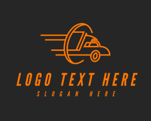 Trucker - Orange Trucking Business logo design