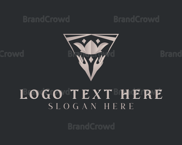 Luxury Flower Arrangement Crown Logo