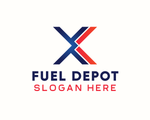 Gasoline - Arrow Letter X Automotive logo design