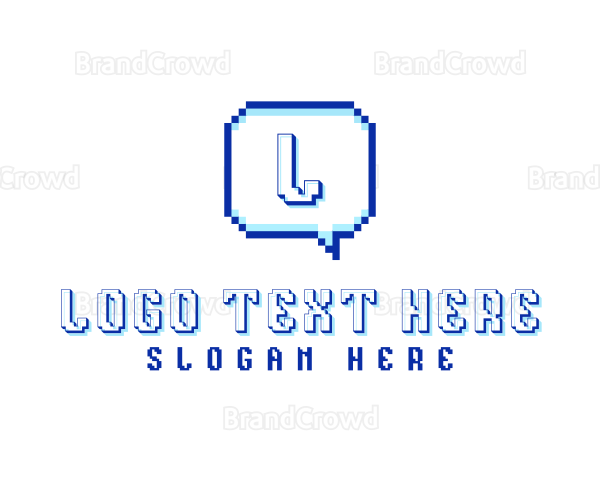 Pixelated Communication Tech Logo