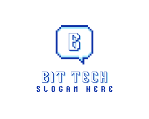 Pixelated Communication Tech logo design