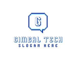 Pixelated Communication Tech logo design