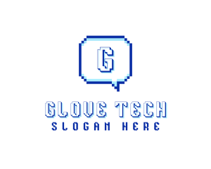 Pixelated Communication Tech logo design