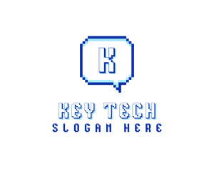 Pixelated Communication Tech logo design