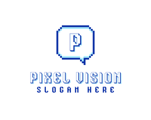 Pixelated Communication Tech logo design