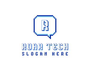 Pixelated Communication Tech logo design