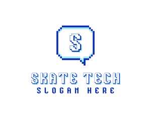 Pixelated Communication Tech logo design