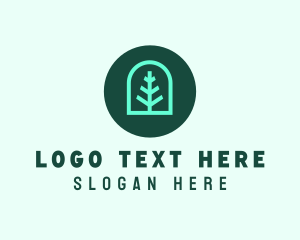 Simple Green Tree logo design