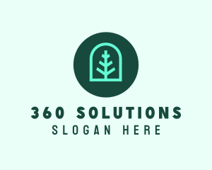 Simple Green Tree logo design