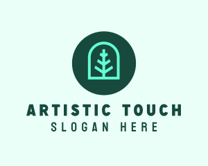 Simple Green Tree logo design