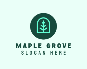 Simple Green Tree logo design