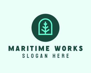 Simple Green Tree logo design