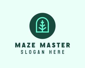 Simple Green Tree logo design