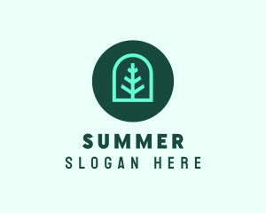 Simple Green Tree logo design