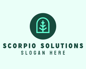 Simple Green Tree logo design