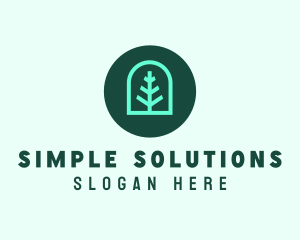 Simple Green Tree logo design