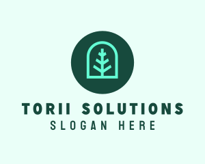 Simple Green Tree logo design