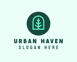 Simple Green Tree logo design