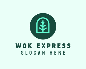 Simple Green Tree logo design