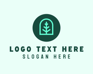 Simple Green Tree logo design