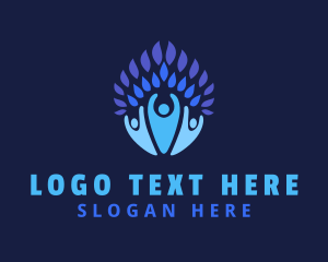 Modern - Blue Leaf Community logo design