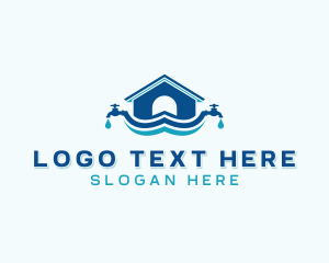 Water Faucet Home Plumbing Logo